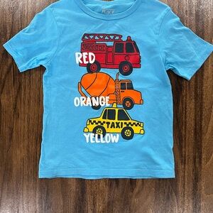 The Children's Place Blue Kids T-Shirt with Colorful Vehicles